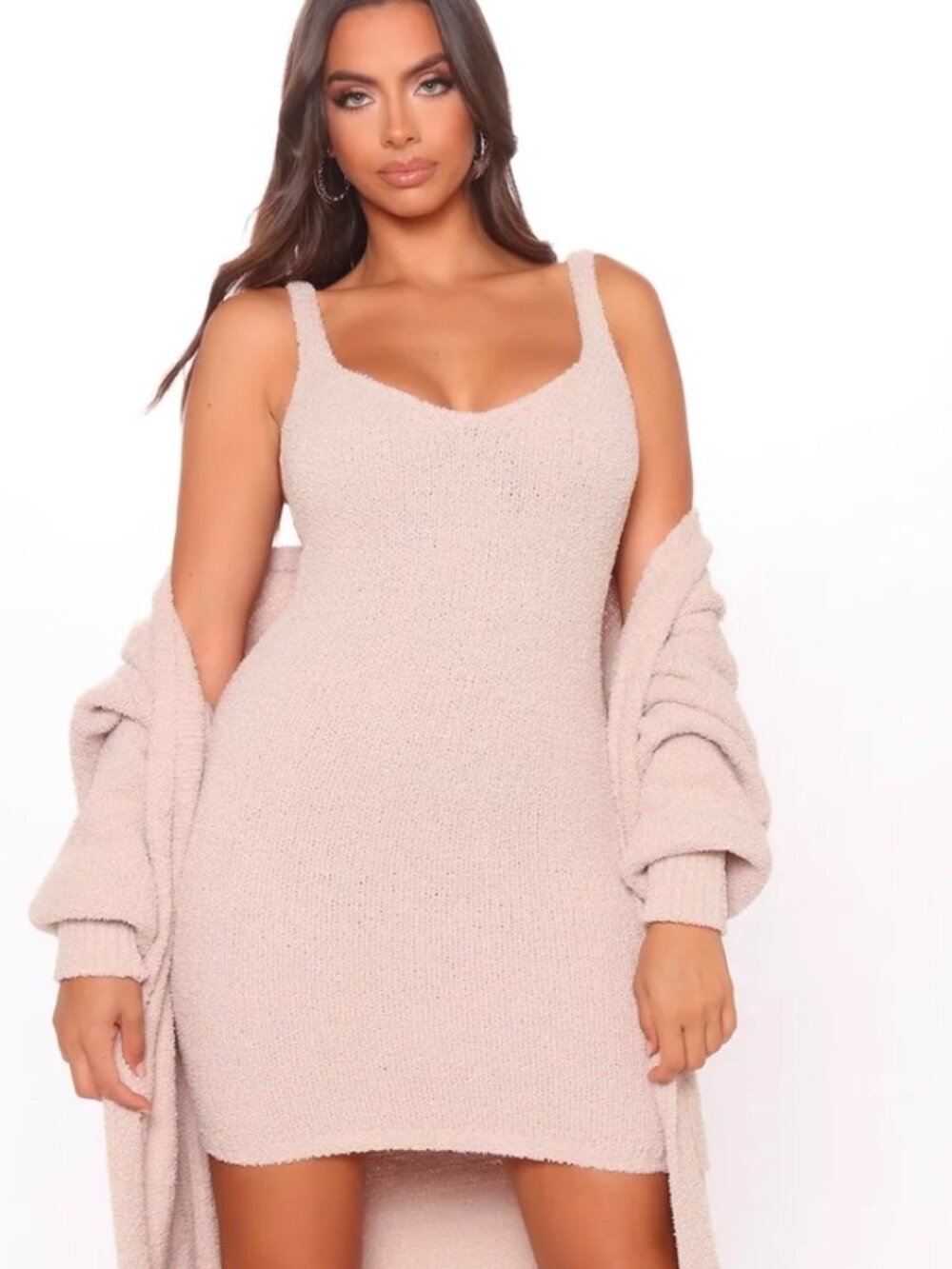 Fashion Nova Living In It Cozy Mini Dress (L)